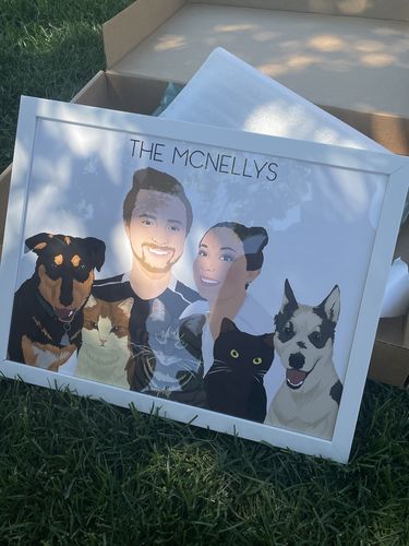 Customer photo review of Custom Framed Family Portrait