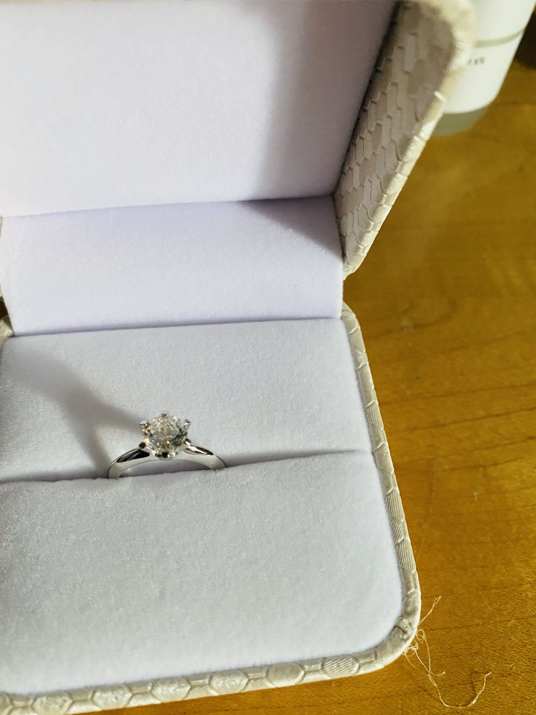 Customer photo review of Classics for Hundreds of years, six prong solitaire ring