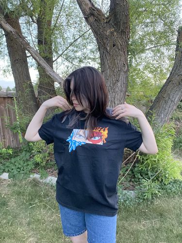Customer photo review of Todoroki Black Graphic Tee
