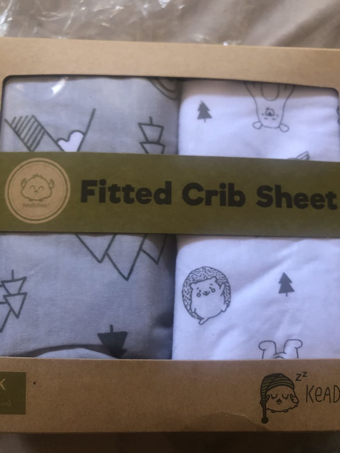Customer photo review of Fitted Crib Sheet (Woodland)
