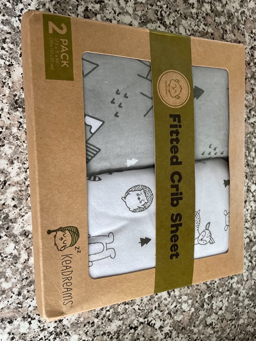 Customer photo review of Fitted Crib Sheet (Woodland)