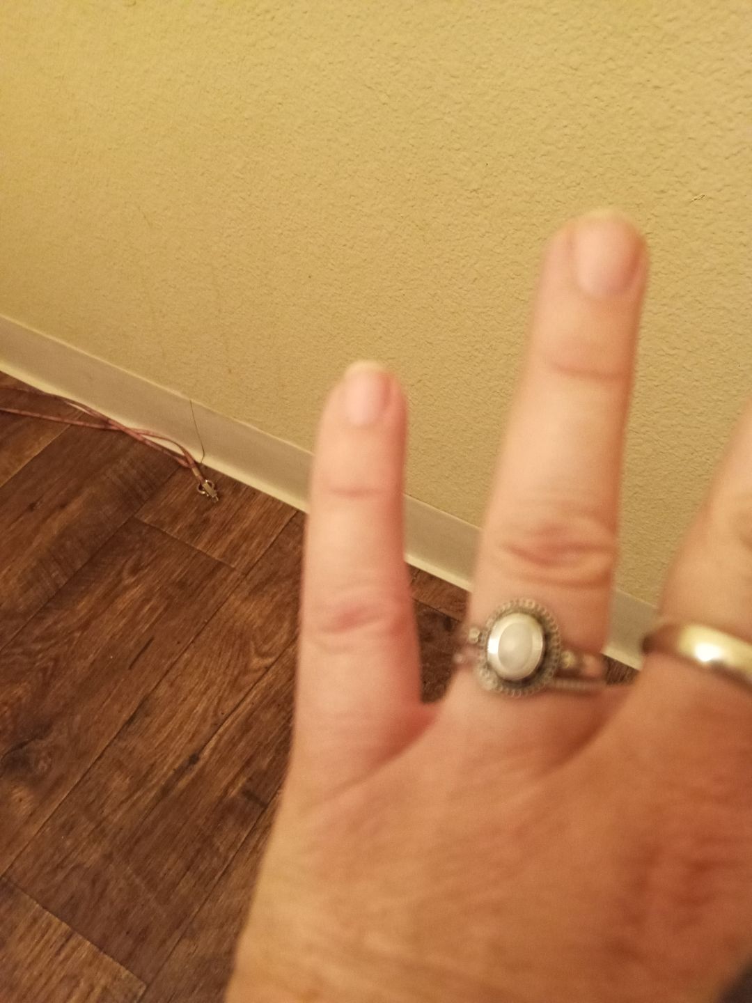 Customer photo review of Smoky Moonstone Statement Ring