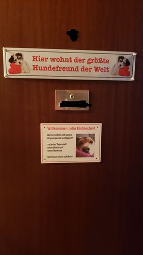 Customer photo review of Personalisierbares -Foto- Schild "Einbrecher"