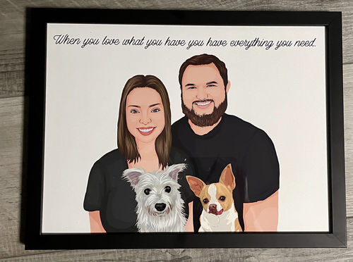 Customer photo review of Custom Framed Family Portrait
