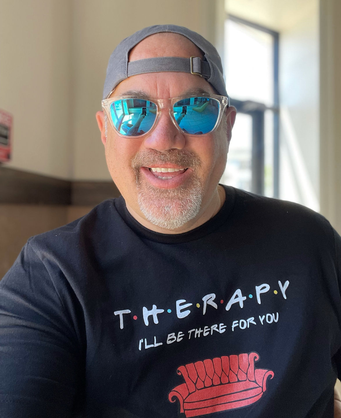 Customer photo review of Friends Font Therapy T-Shirt