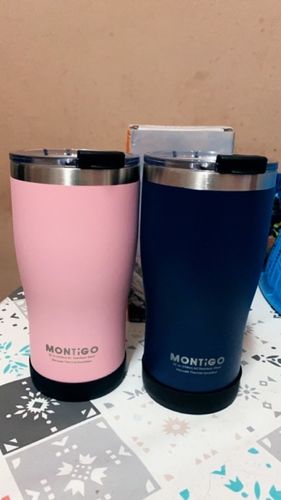 Customer photo review of (2-Pack Bundle) 20oz Knights Tumbler 590ml - Light Pink/Navy Blue