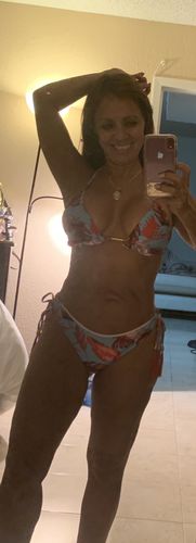 Customer photo review of Spaghetti Strap Halter Tropical Print Bikini Set