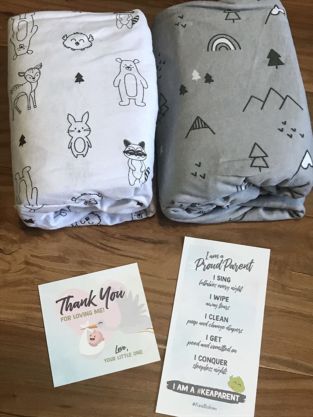 Customer photo review of Fitted Crib Sheet (Woodland)