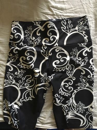 Customer photo review of PAISLEY Printed Yoga Pants