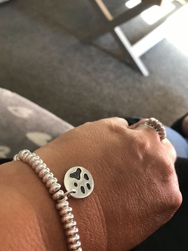 Customer photo review of Paw Print Bracelet - Sweetie