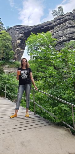 Customer photo review of Hokus Pokus Sektchen Modus   - V-Neck Damenshirt