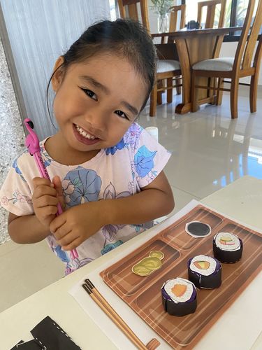 Customer photo review of Sushi Play Dough Play Pack for 2-6yo