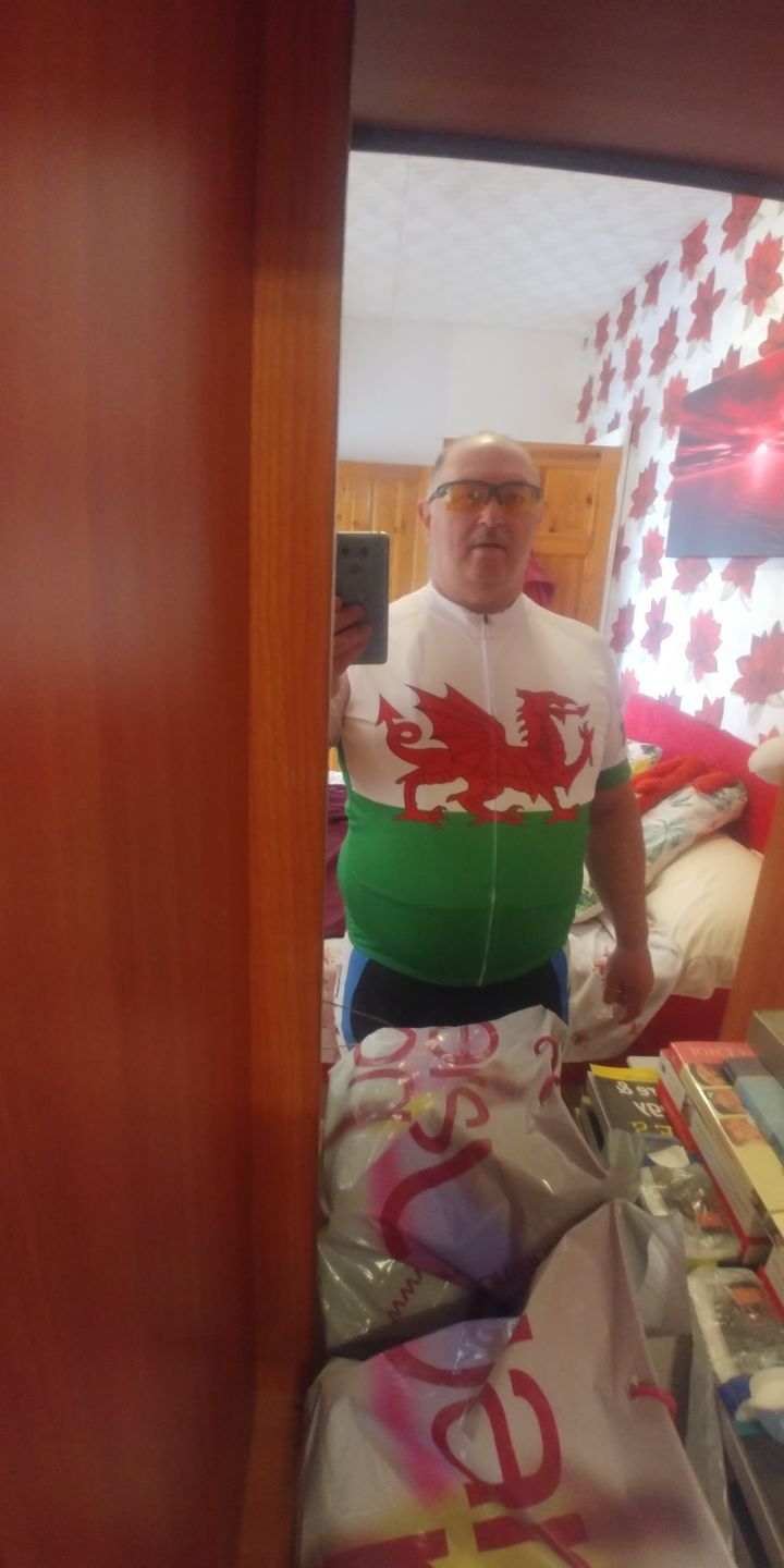 Customer photo review of Wales Flag Cycling Jersey (Green, White & Red)