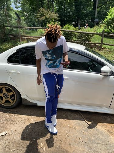 Customer photo review of Premium One Stripe Zip Track Pants (Red-White)
