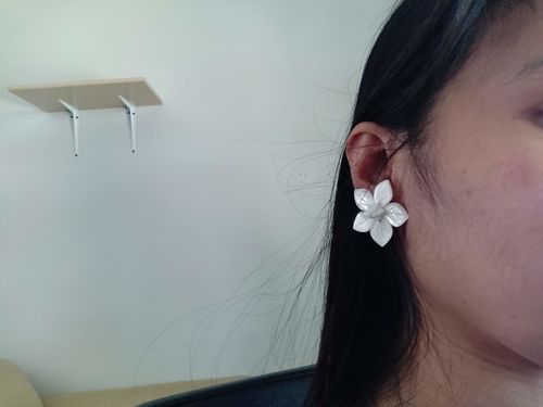 Customer photo review of Mariana Capiz Earrings