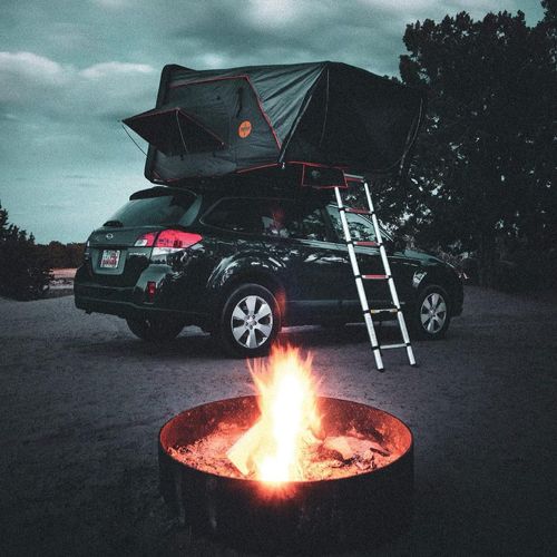 Customer photo review of Adventurer 3 Person Hard Shell Roof Top Tent