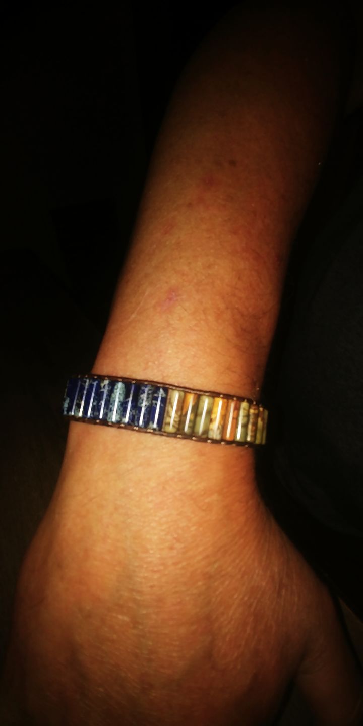 Customer photo review of Men's Warrior Jasper Bracelet
