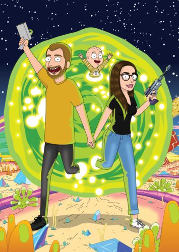 Customer photo review of 'Rick and Morty' Custom Portrait