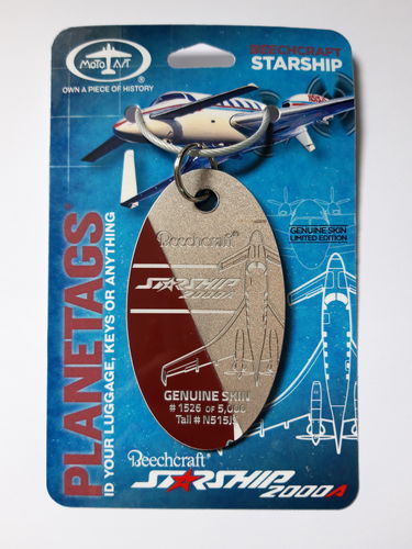Customer photo review of BEECHCRAFT STARSHIP 2000A - PLANETAGS TAIL #N515JS - Rare & Sold out