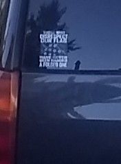 Customer photo review of Those Who Disrespect Our Flag Have Never Been Handed A Folded One 4" Decal