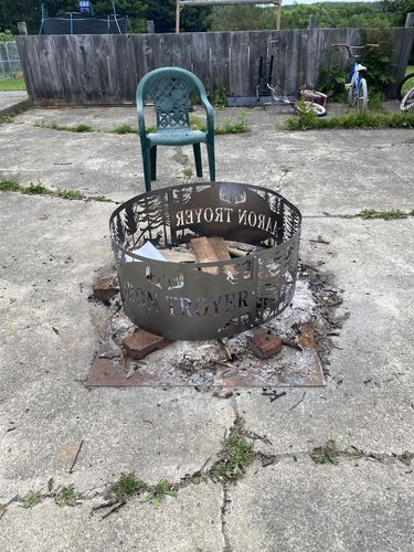 Customer photo review of Personalized Deer Scene Fire Pit Ring
