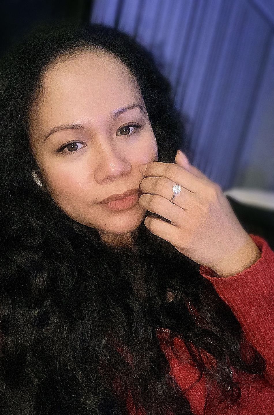 Customer photo review of Six Prong Solitaire CVD Diamond Ring