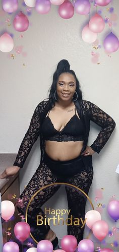 Customer photo review of Floral Lace Pretty See-Through Pants Suit