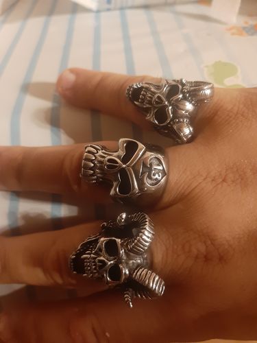 Customer photo review of DEVIL GOAT SKULL RING
