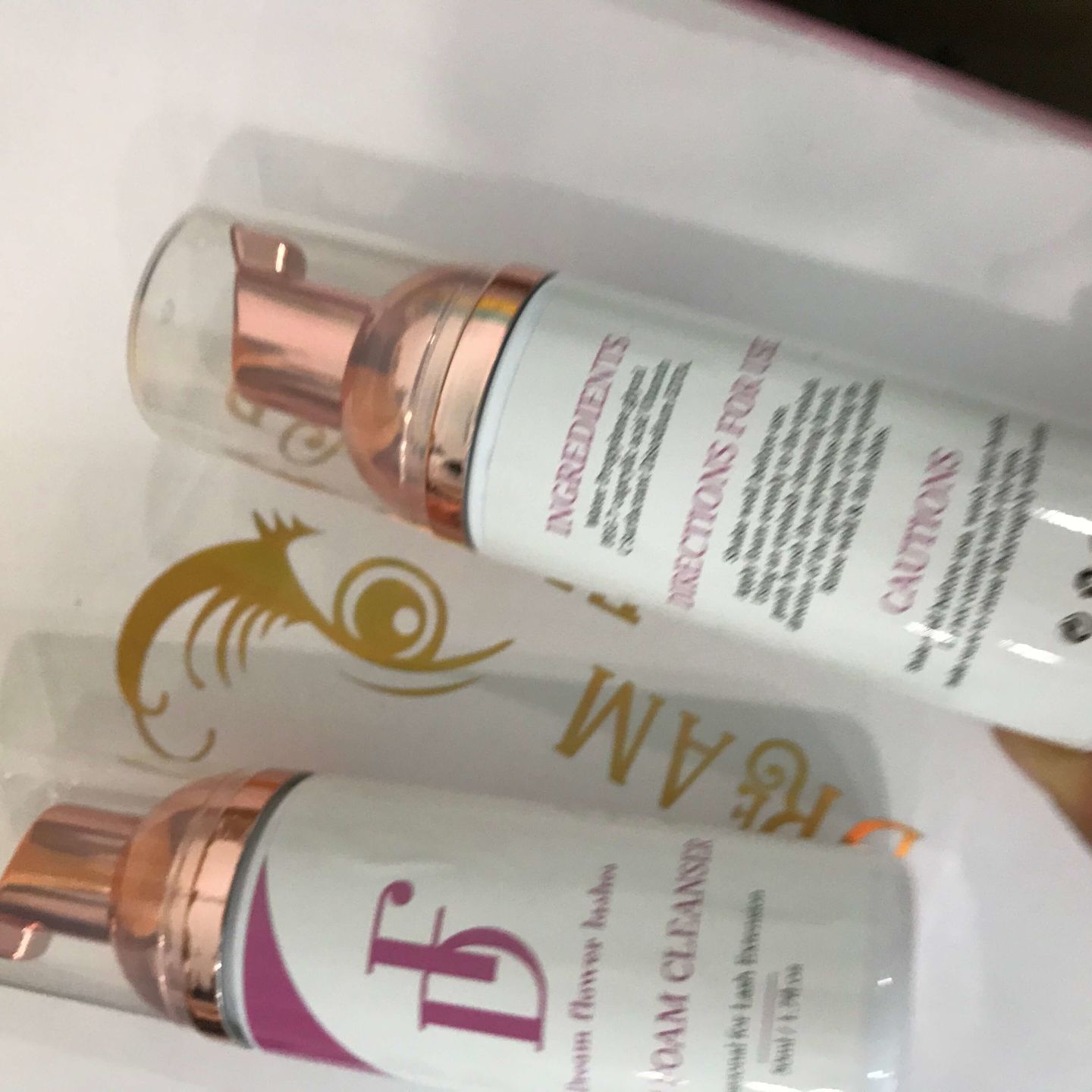 Customer photo review of Lash Foam Cleanser Lash Shampoo | Low Sensitive