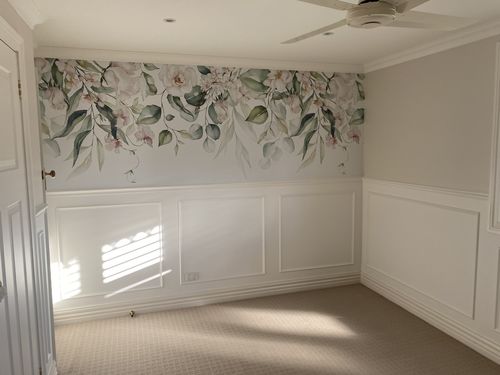 Customer photo review of Floral Luxe Wallpaper Mural