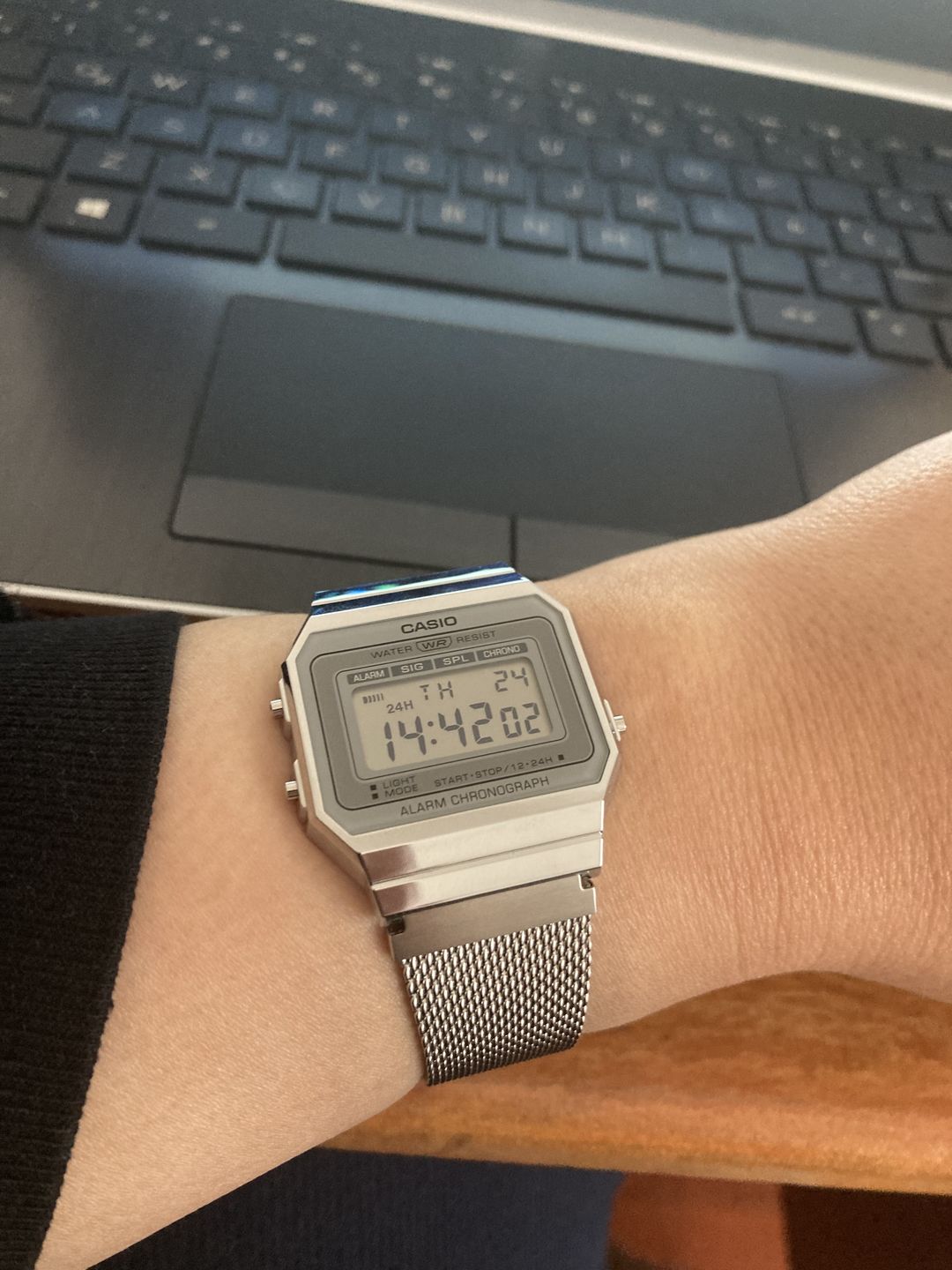 Customer photo review of Reloj Casio Vintage A700WM-7ADF Plateado Milanese Slim