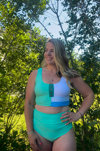 Customer photo review of Beach Babe Top | Mint | Final Sale
