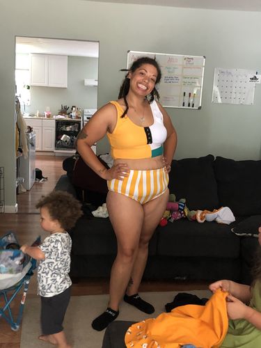 Customer photo review of Beach Babe Top | Yellow