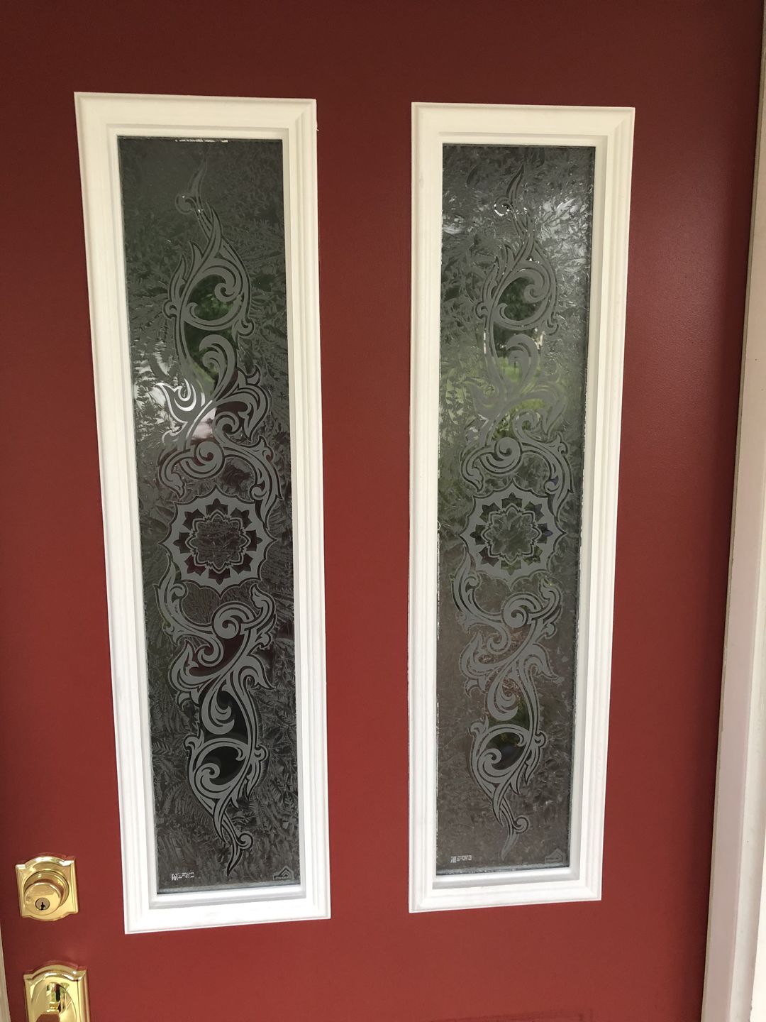 Customer photo review of Half Sidelite 10" x 38" Frame Kit