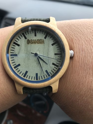 Customer photo review of Olive Green  Watch