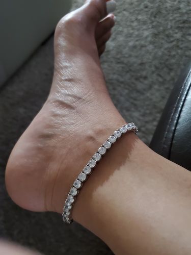 Customer photo review of “Lavish” Tennis Anklet