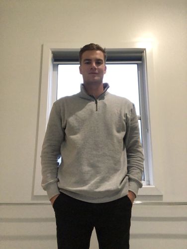Customer photo review of Quarter Zip Marle Grey