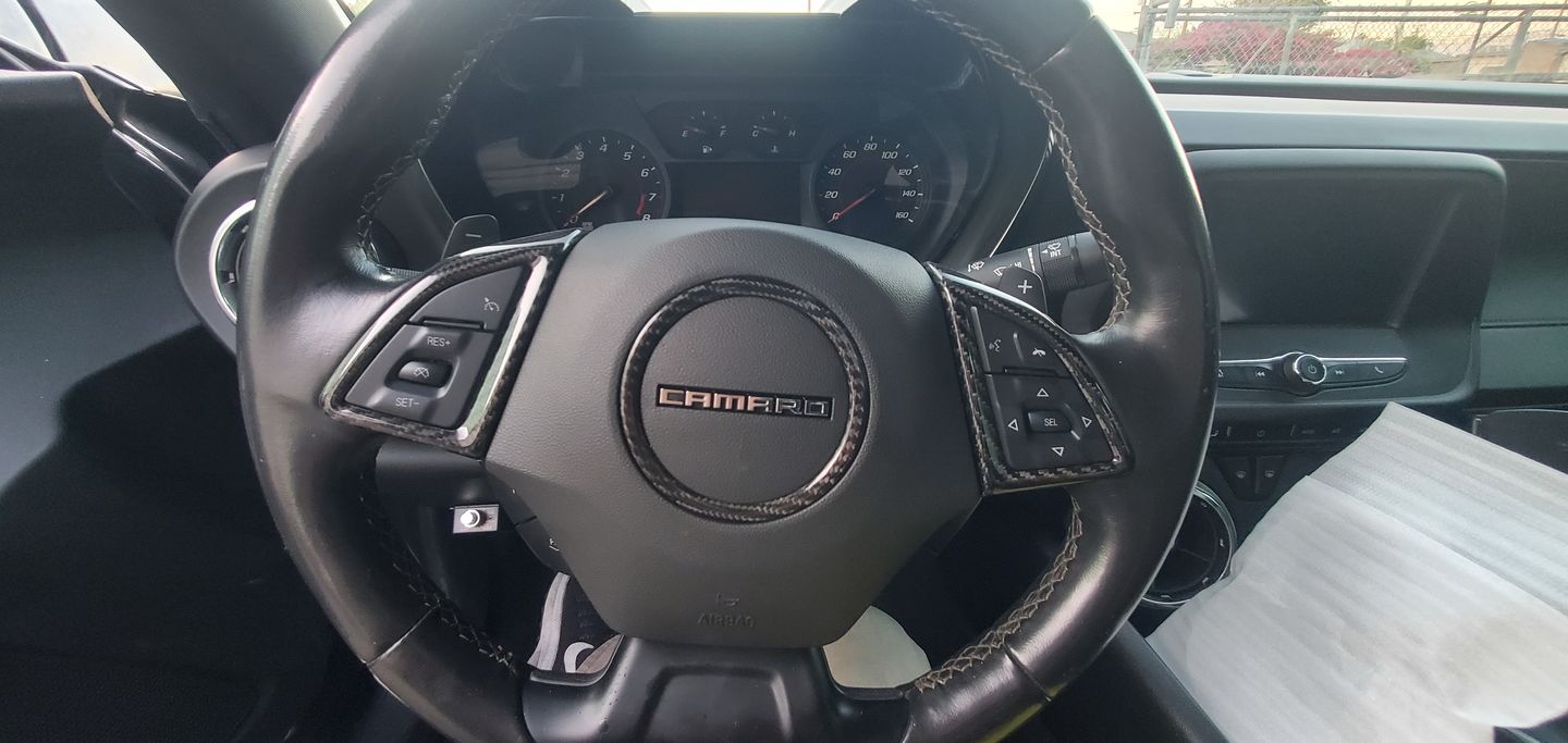 Customer photo review of (3 Pieces) Steering Wheel Full Chrome Delete Cover For 2016-2021 6th Gen Chevy Camaro