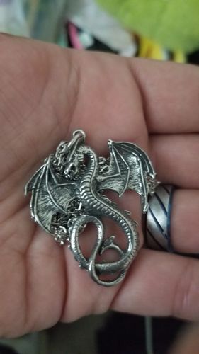 Customer photo review of Dragon Guardian Necklace