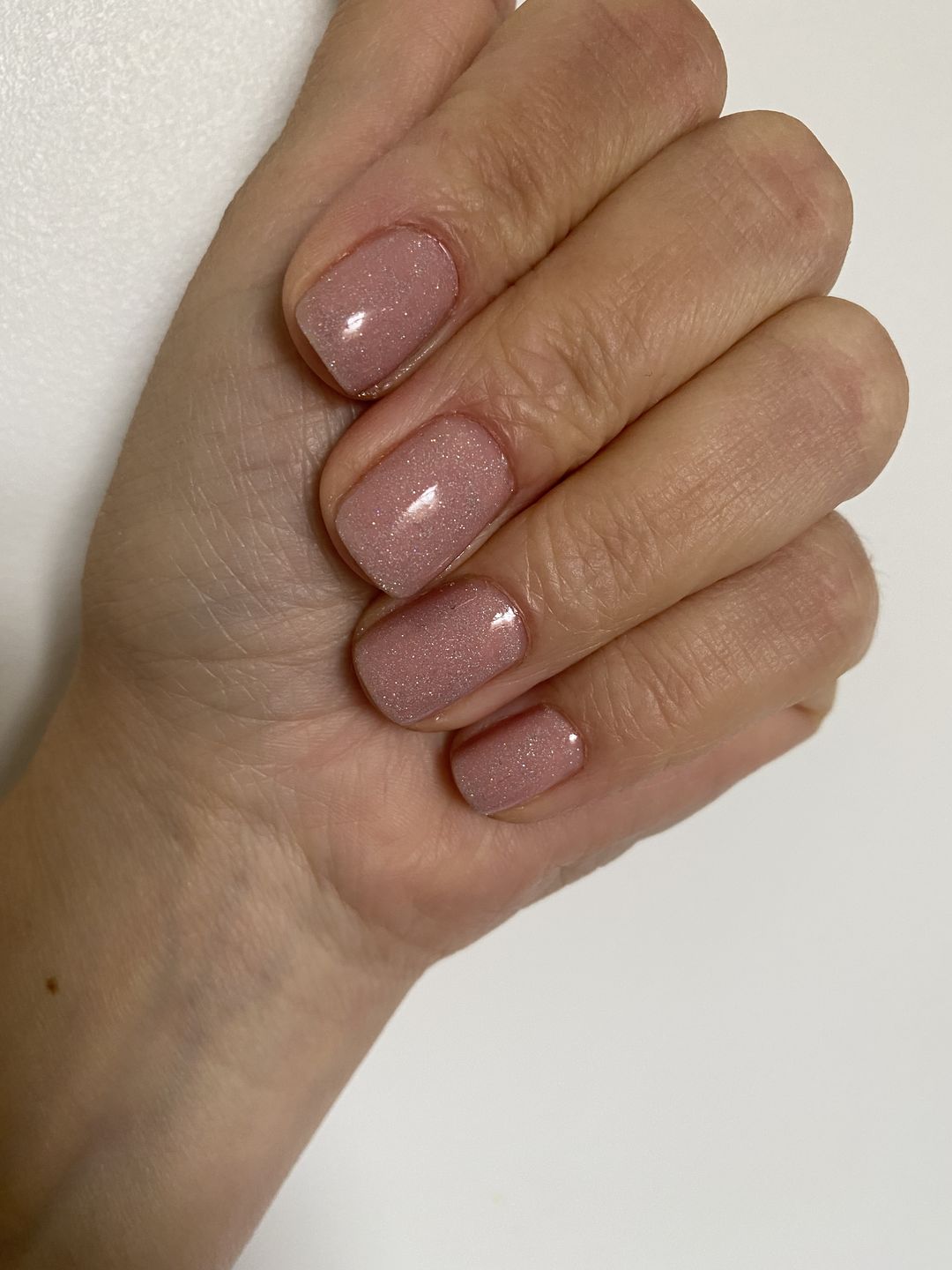 Customer photo review of Semilac 320 Shimmer Dust Beige UV Gel Polish 7ml