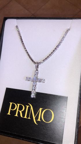 Customer photo review of Pendente Icy Cross - Oro Bianco
