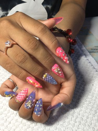 Customer photo review of 6 Color Pink Jelly Gel Polish Set 8ML P-101