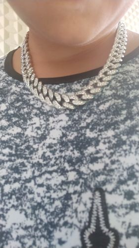 Customer photo review of Collana Ice Cuban - Silver