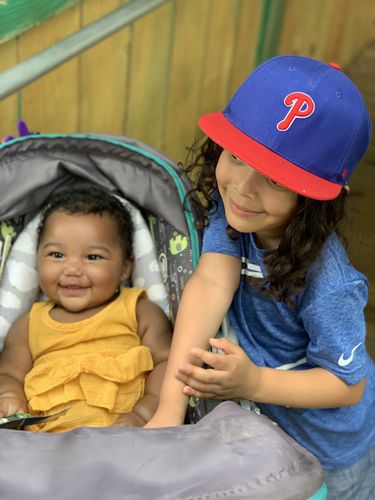 Customer photo review of Sasha romper in dusty dandelion