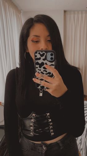 Customer photo review of Corset Femme <br> Style cuir