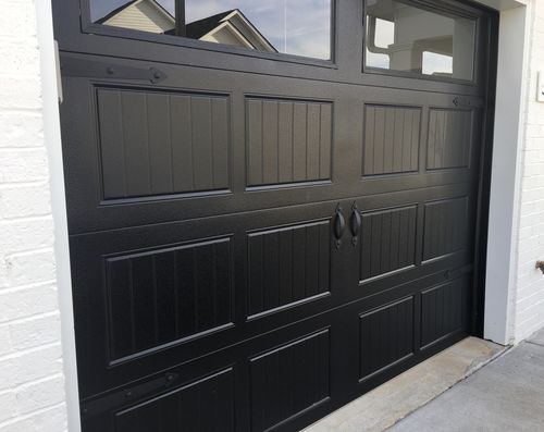 Customer photo review of Decorative Garage Door Hinge and Handle Magnet Accents (6-PC Set)