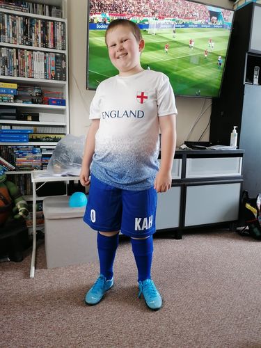 Customer photo review of Personalised Glory Initial & Number Poly Short  (MRK X)