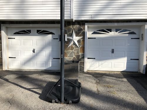 Customer photo review of Decorative Garage Door Hinge and Handle Magnet Accents (6-PC Set)