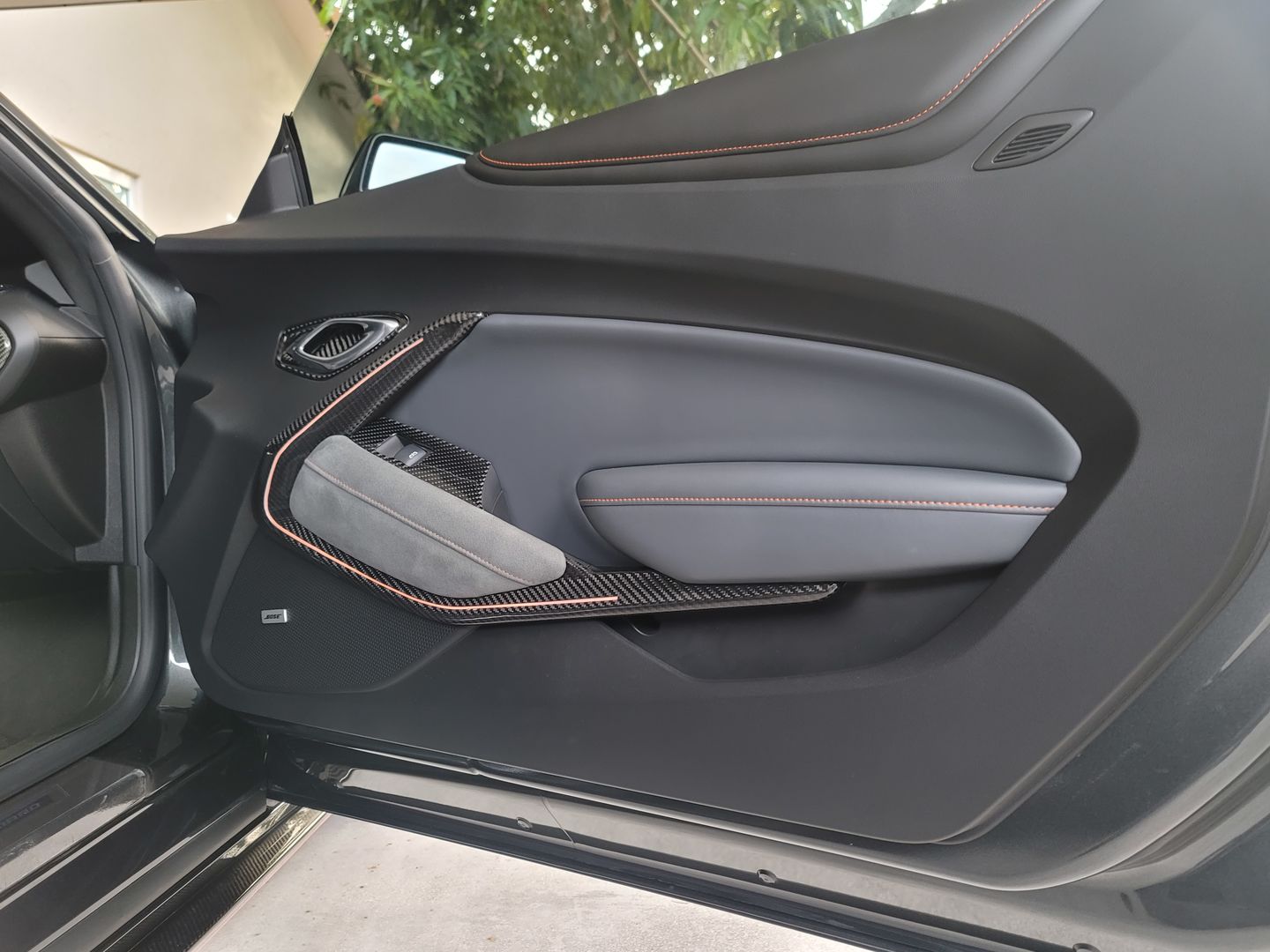 Customer photo review of Real Carbon Fiber Interior Door Panel Chrome Trim Cover For 2016-2021 Chevy Camaro