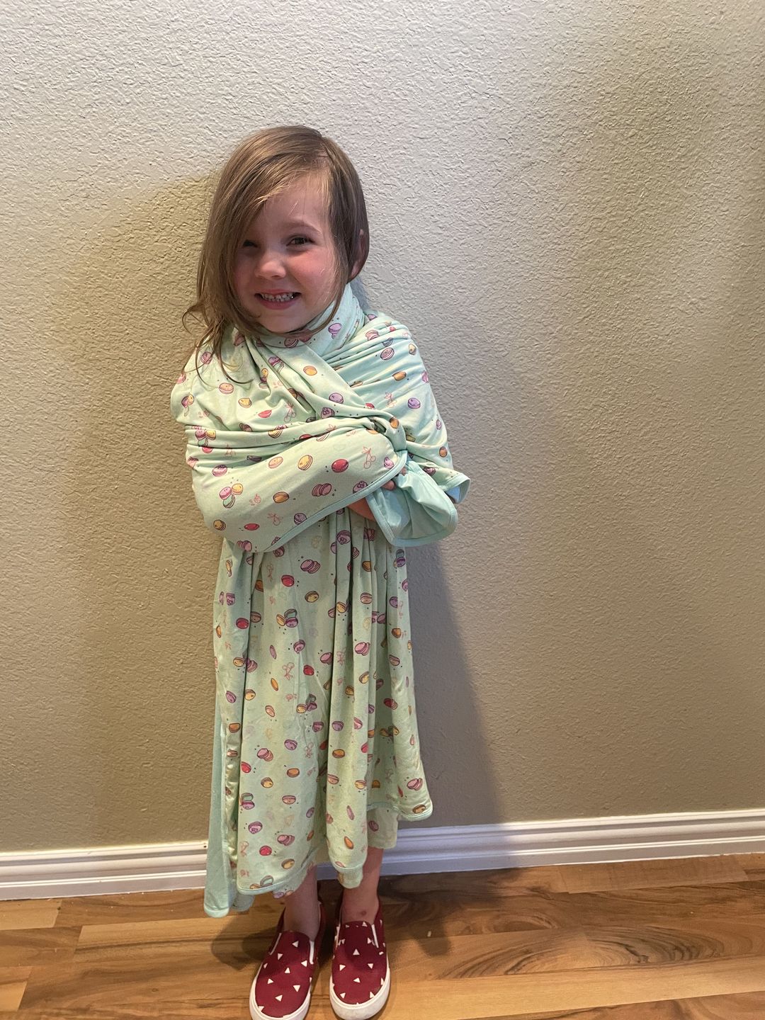 Customer photo review of LIMITED EDITION! Macaron Bamboo Blanket
